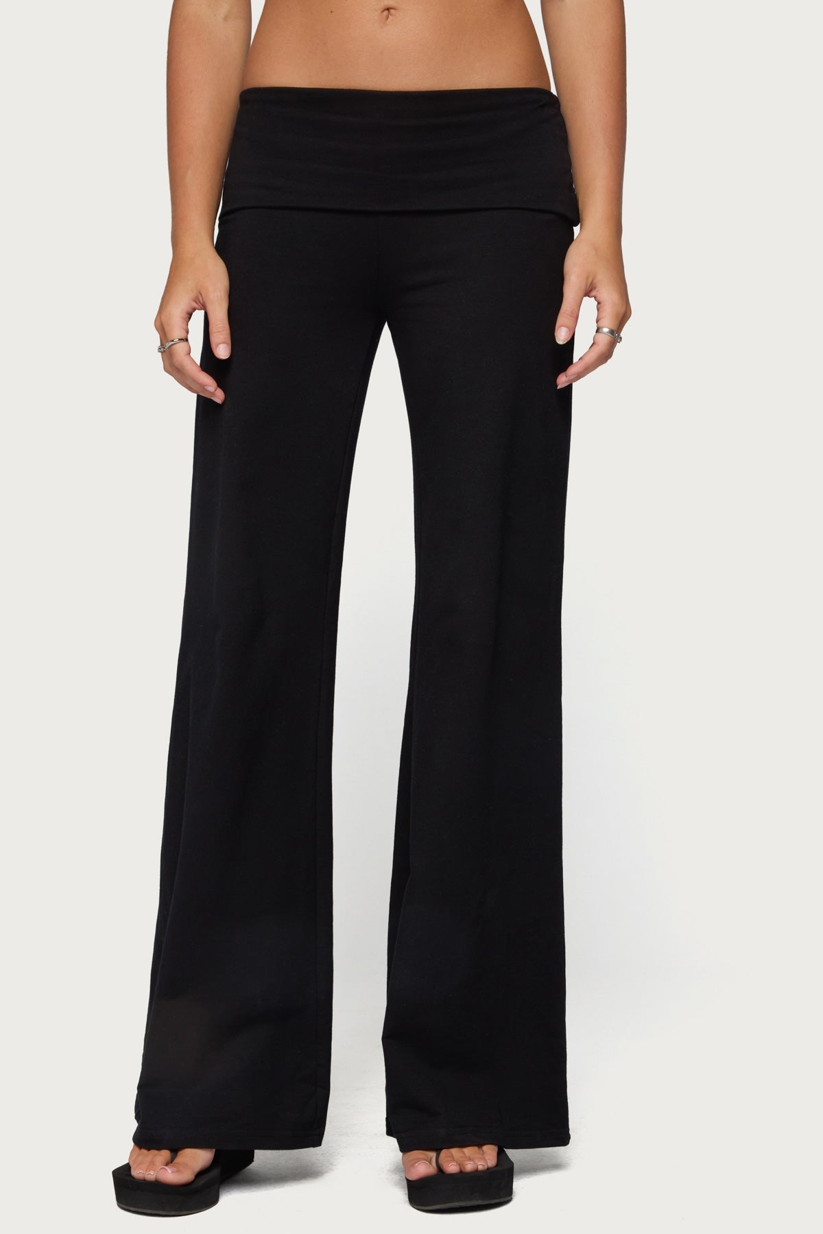 Angel Energy Sequin Foldover Pants